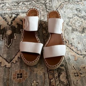 Unworn white slip on espadril size 9 Franco Sarto